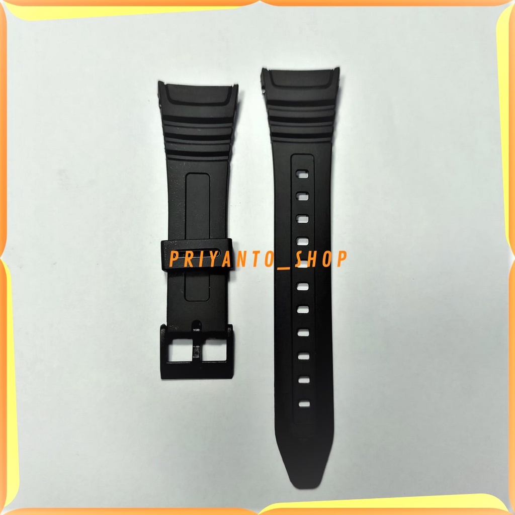 STRAP TALI JAM TANGAN REPLACEMENT CASIO W-96H W96H W 96H HITAM PREMIUM