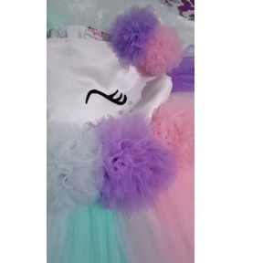 dress bayi neychan gaun pesta ulang tahun aqiqah baptis rainbow litte pony