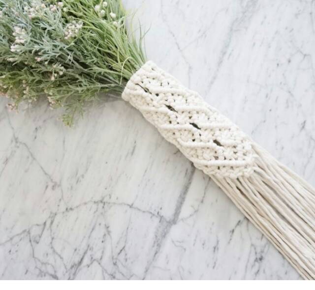 READY STOK) macrame bouquet wrapping / macrame wall hanging