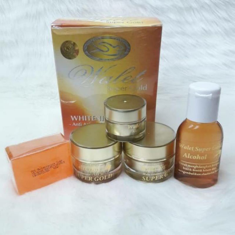 Paket Cream Walet Super Gold 5in1 Pot Kaca