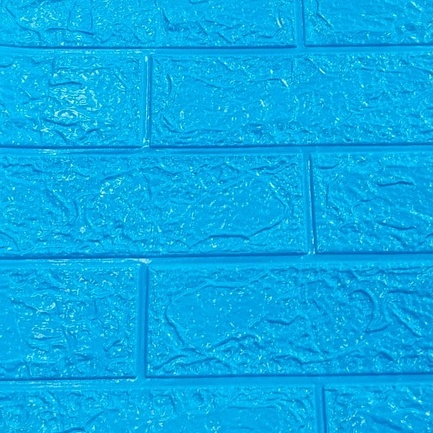 ✧YUKSHOPING✧ Wallpaper Dinding Foam 3D / Stiker Wallpaper Dinding Mini Dekorasi / Wallpaper 3D R461-BIRU TUA