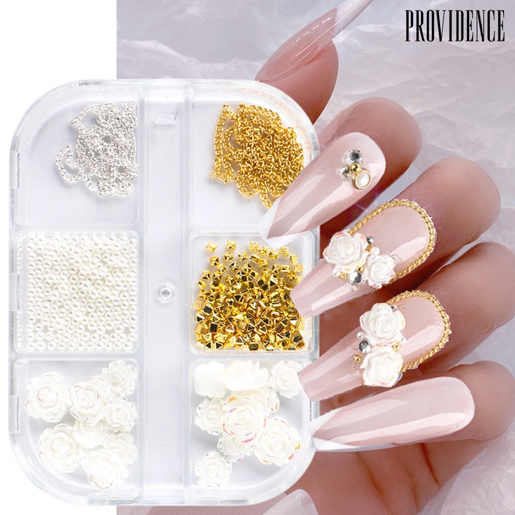Providence Rantai Metal Kecil Ringan Desain Tulang Ular Hias Berlian Imitasi Untuk Nail Art DIY