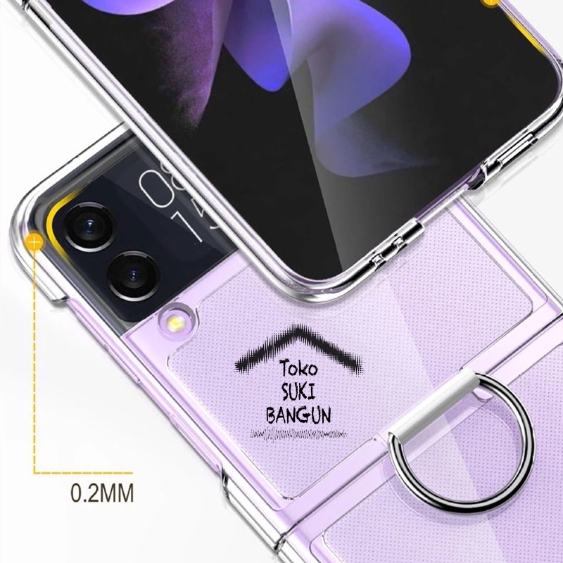 Case Samsung Galaxy Z Flip4 Flip 4 CLEAR KEY RING Cover Pouch Protector Casing ZFL4-006