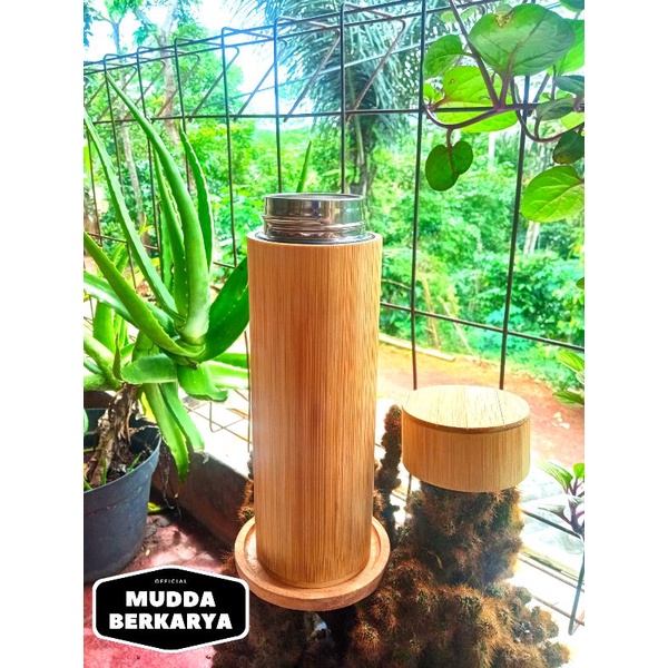 Tumbler/ Termos Bambu Gelas Bambu Cangkir Bambu Stainless Unik Cantik Elegant Bamboo Indo-3