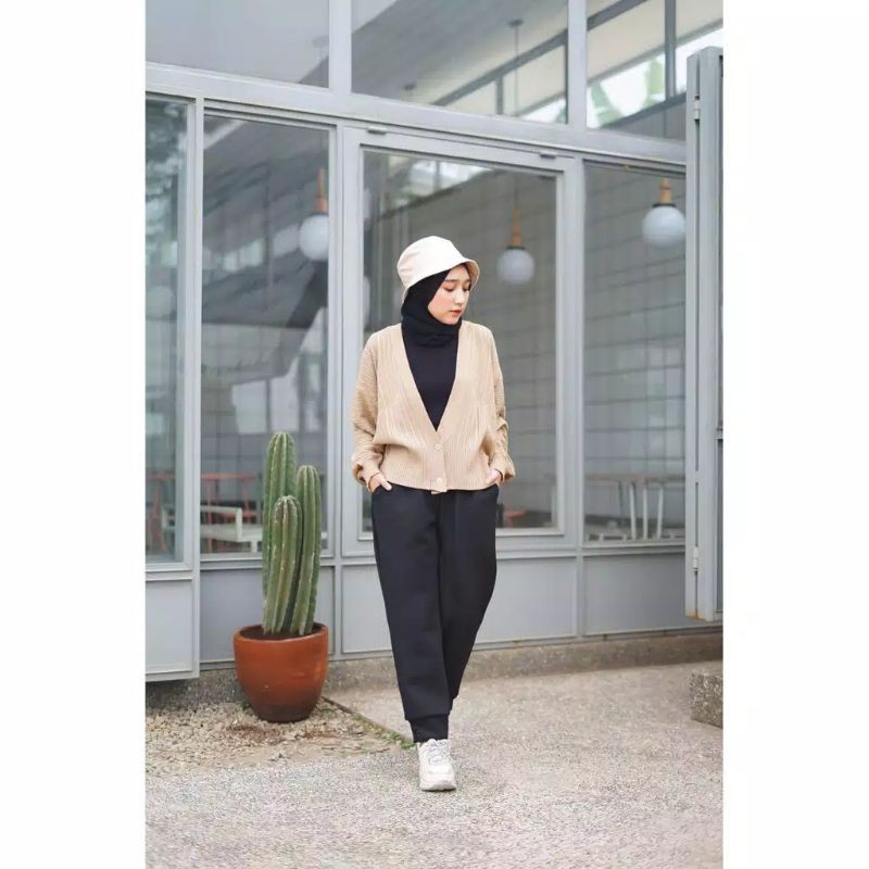 Crop cardy pakaian wanita fashion remaja kekinian