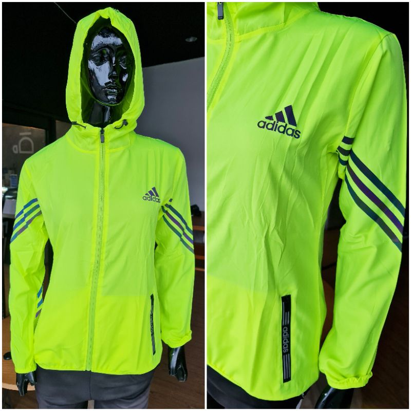 jaket parasut olahraga wanita micro dri fit water resistant jaket lari jaket sepeda sauna adidas