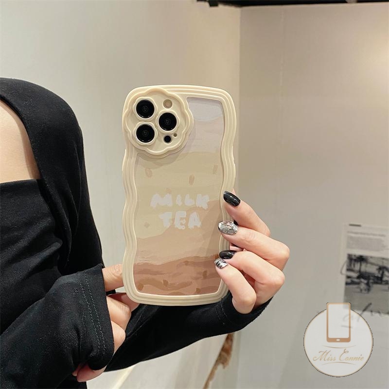 Soft Case Pelindung Lensa Kamera Motif Bunga Milk Tea Untuk iPhone 7 Plus 8 Plus 11 12 13 Pro Max XR SE 2020 X XS Max 11Pro Max