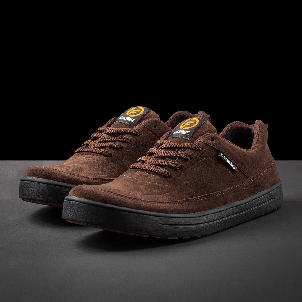 CHARLES DARK BROWN |ManNeedMe x FLAZHBACK| Sepatu Sneakers Pria Casual Shoes ORIGINAL