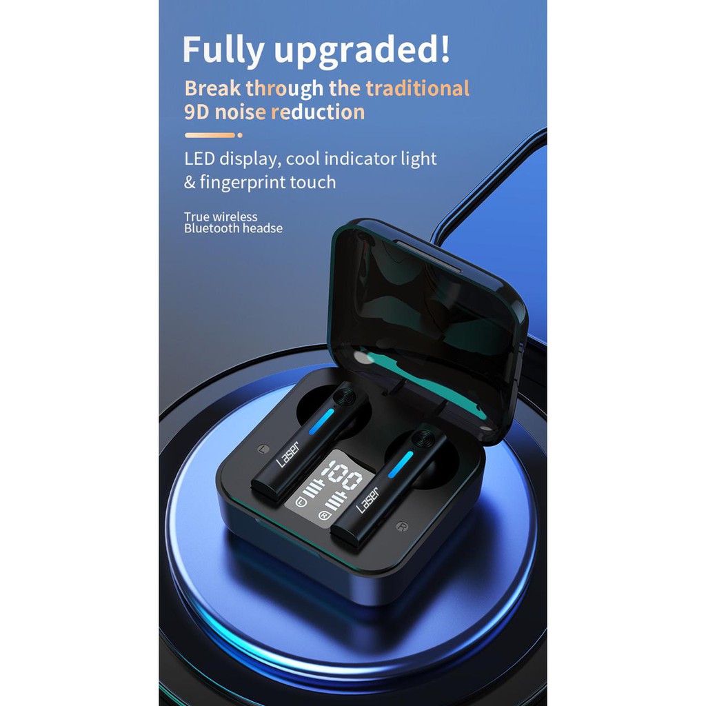 True Wireless Stereo / TWS  T-13 ORIGINAL LASER Earphone Bluetooth
