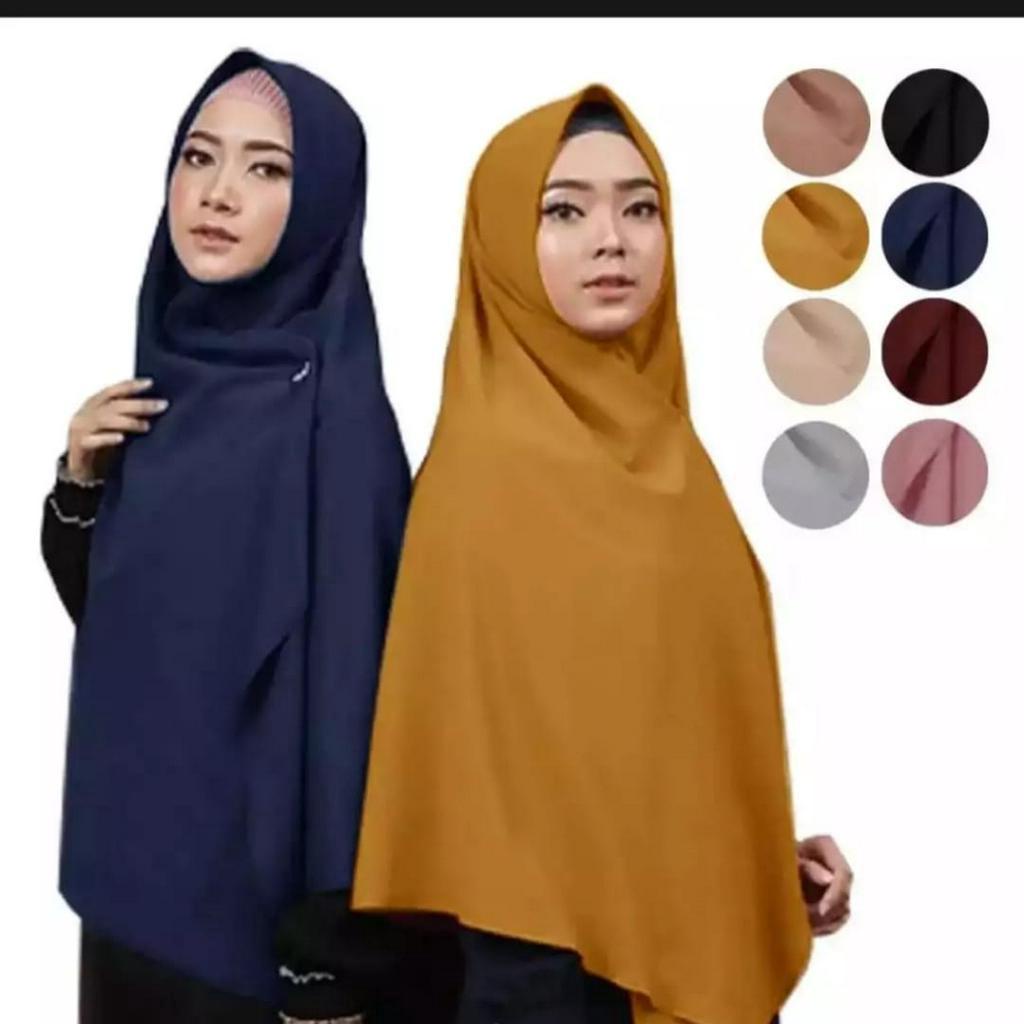 kerudung segi empat jumbo wolfis / kerudung syar'i wolfis / hijab syar'i jumbo