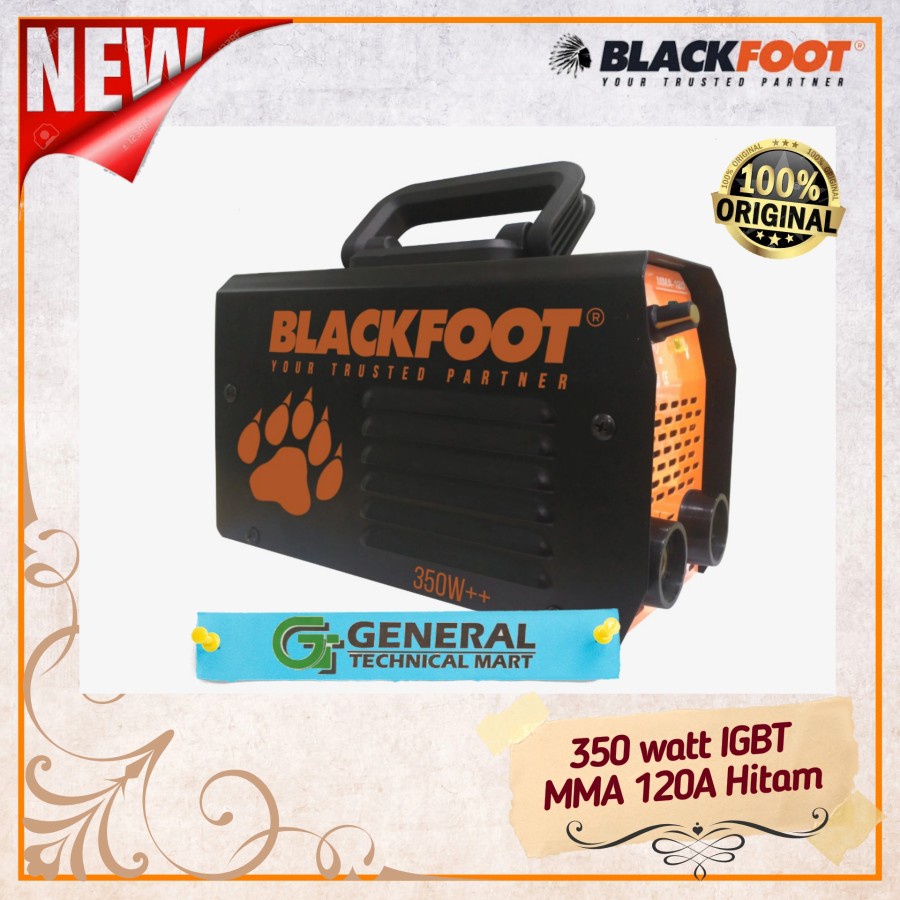 Blackfoot Mesin Travo Las Travo Inverter 350 watt IGBT MMA 120 A Hitam