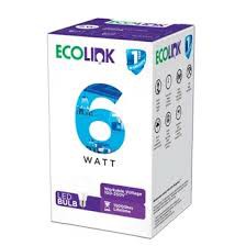 Ecolink Lampu Led Bulb 6 Watt Putih / Kuning