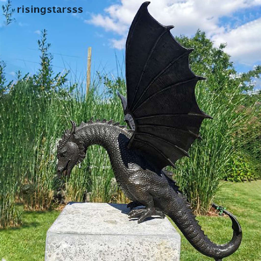 Ornamen Patung Naga Air Mancur Bahan Resin Untuk Taman