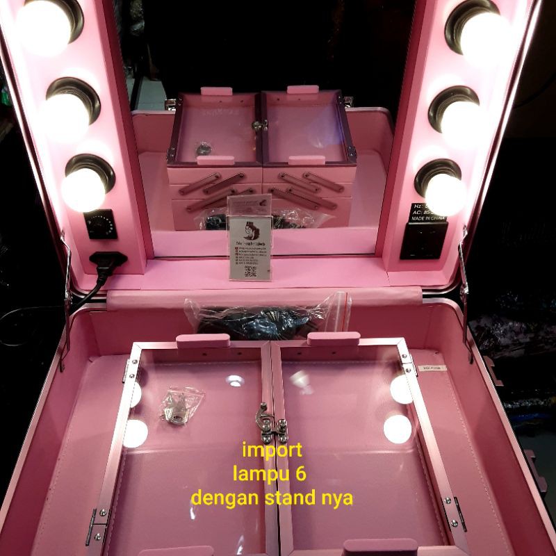 Koper Make Up Besar dan Stand Premium Original / Beauty Case With Stand