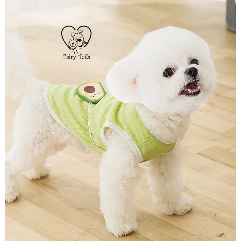 Baju Hewan Kaos Anjing Kucing dengan Tas Alpukat Avocado | Pet Shirt with Avocado Bag