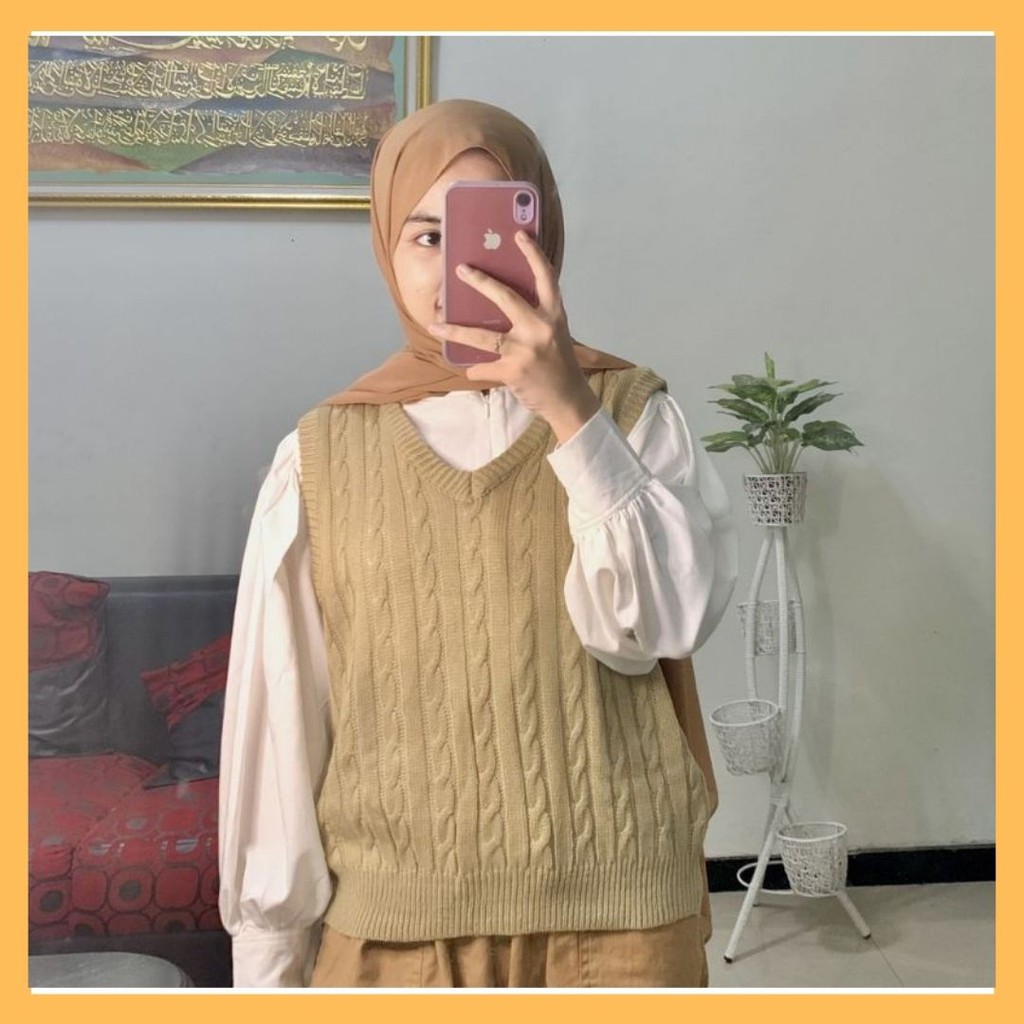 ROMPI CABLE / ROMPI RAJUT TEBAL PREMIUM 7GATE / ROMPI KEPANG / ROMPI CABLE RAJUT / VEST KNIT KOREAN STYLE