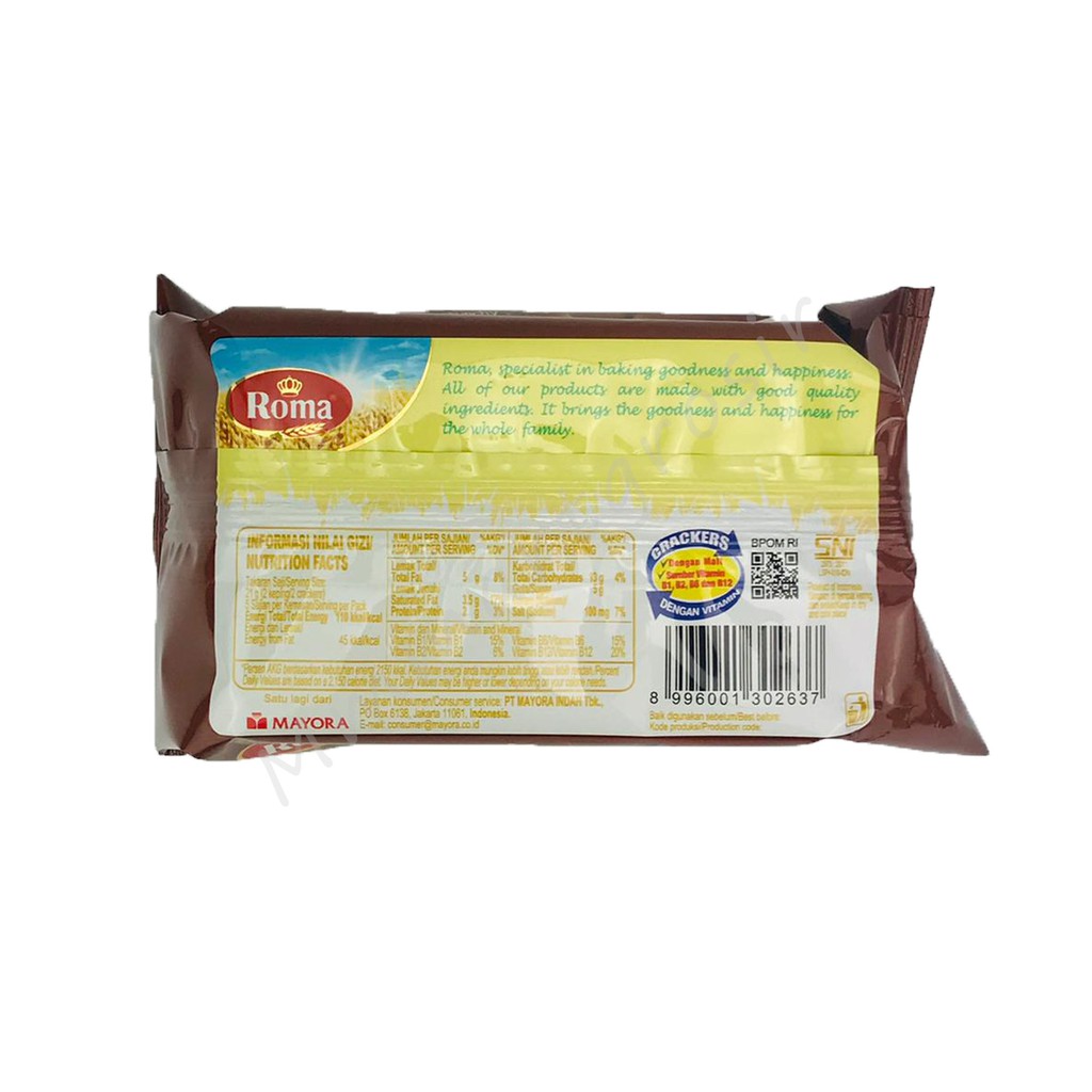 ROMA MALKIST COKELAT 90g / BISKUIT