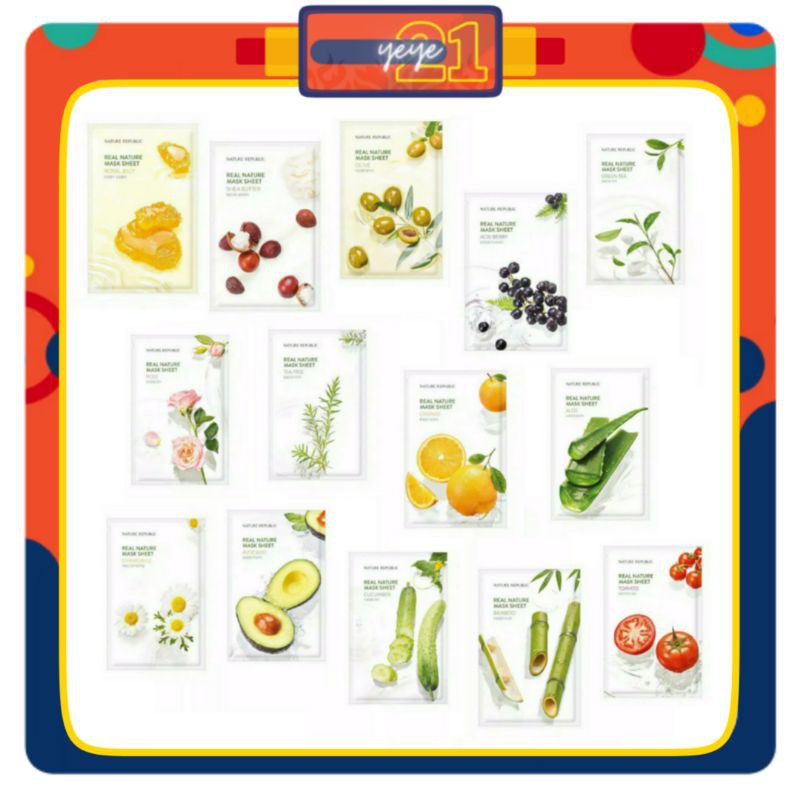 NATURE REPUBLIC REAL MASK SHEET | Shopee Indonesia