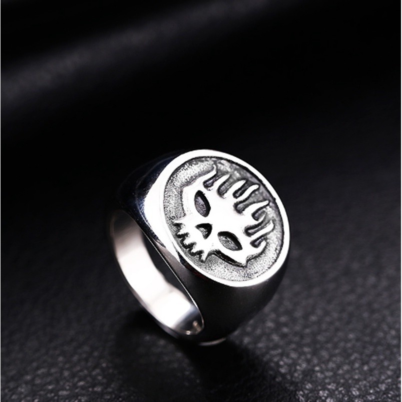 SEUSUK Skeleton Skull Old Type Male Punk Gothic Motorcycle Riding Ring Jewelry