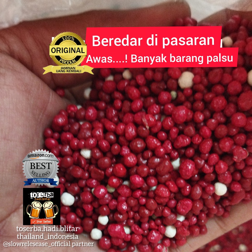 pupuk slow release merah 100g, pupuk slow release 19 10 13, pupuk anggrek, pupuk SR, pupuk osmocote