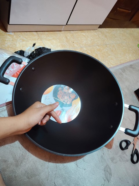 Maspion Wajan Rhio Wok 33 Cm - Wajan Besi Antilengket Ekonomis