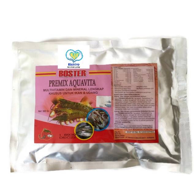 Premix Aquavita 500 gram Multivitamin dan Mineral Untuk Ikan, Boster