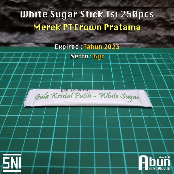 

WHITE SUGAR SACHET (STICK) ISI 250PCS
