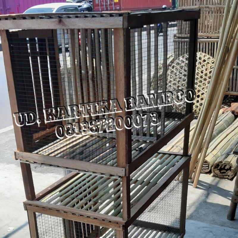 Kandang Kawat Ayam / Kelinci 81cm × 47cm × 65cm-3