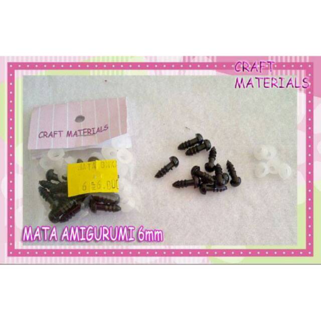 Mata Boneka rajut amigurumi 6mm