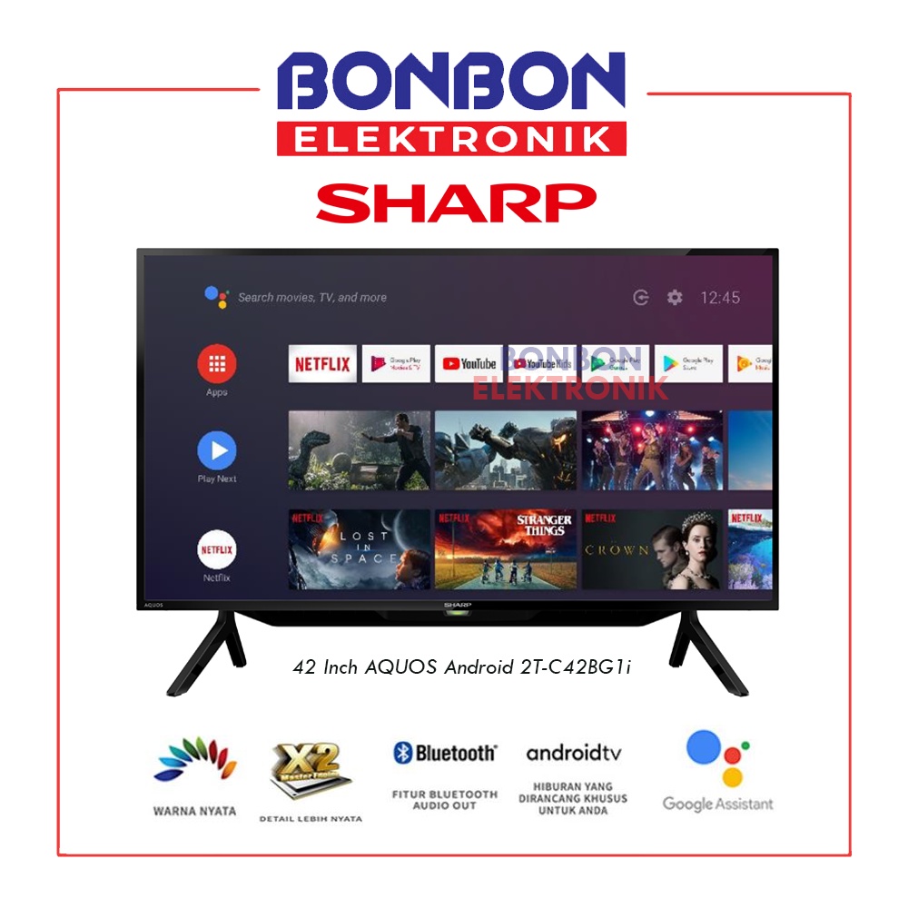 Sharp LED TV 42 Inch AQUOS Android 2TC42BG1i / 2T-C42BG1I FHD