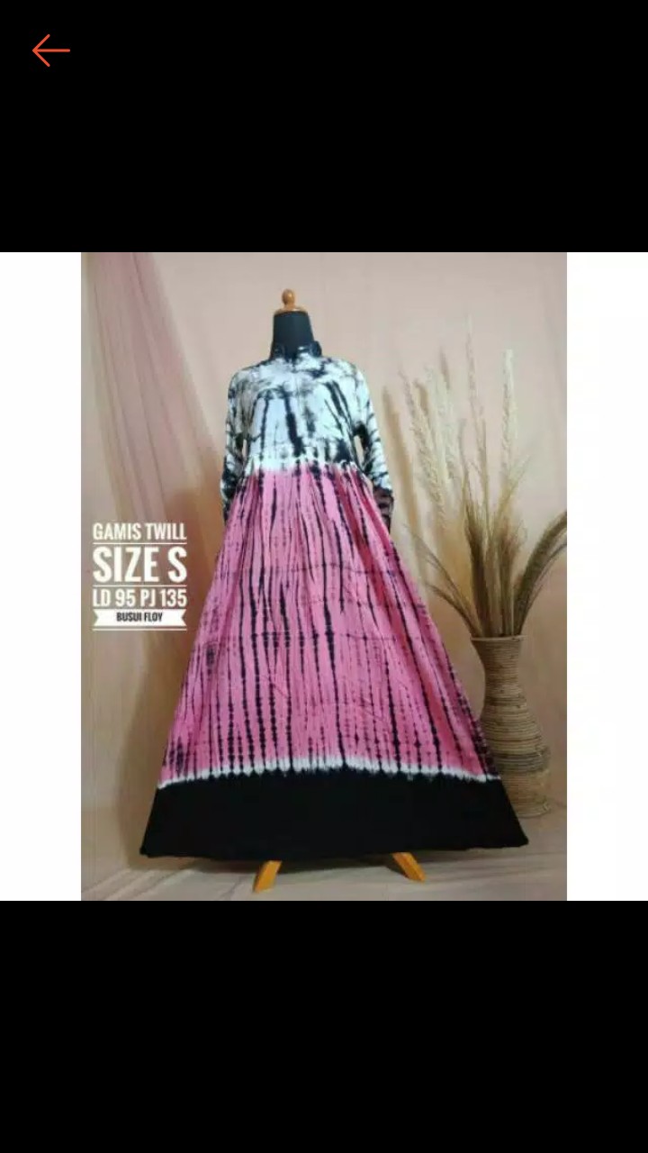 Baju Gamis Batik Wanita - Gamis Batik Jumbo - Gamis Batik Allsize - Gamis Syari