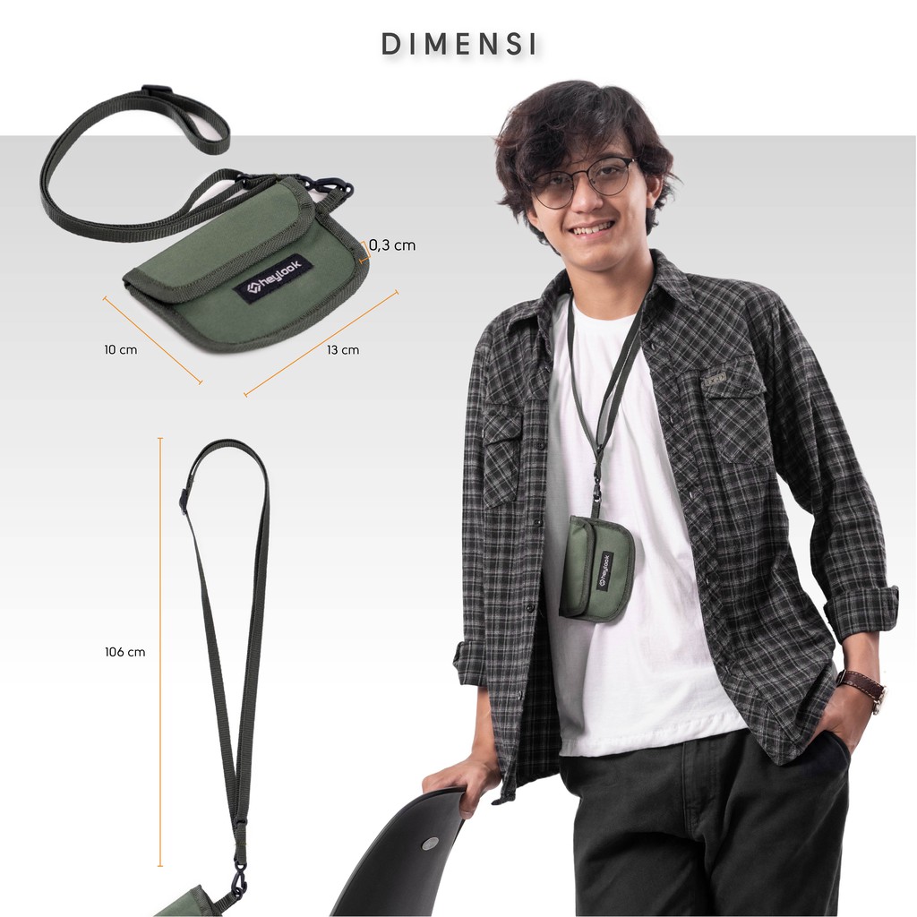 HEYLOOK Project - Sling Pouch ONYX Pouch Wallet Dompet Kartu Sling Bag Pouch Dompet Koin Neckbag Card Holder