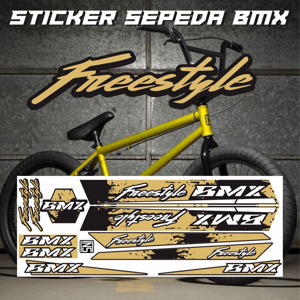 VARIASI STICKER SEPEDA BMX VARIASI / VARIASI DECAL STICKER SEPEDA BMX / BMX FREESTYLE 01 GOLD