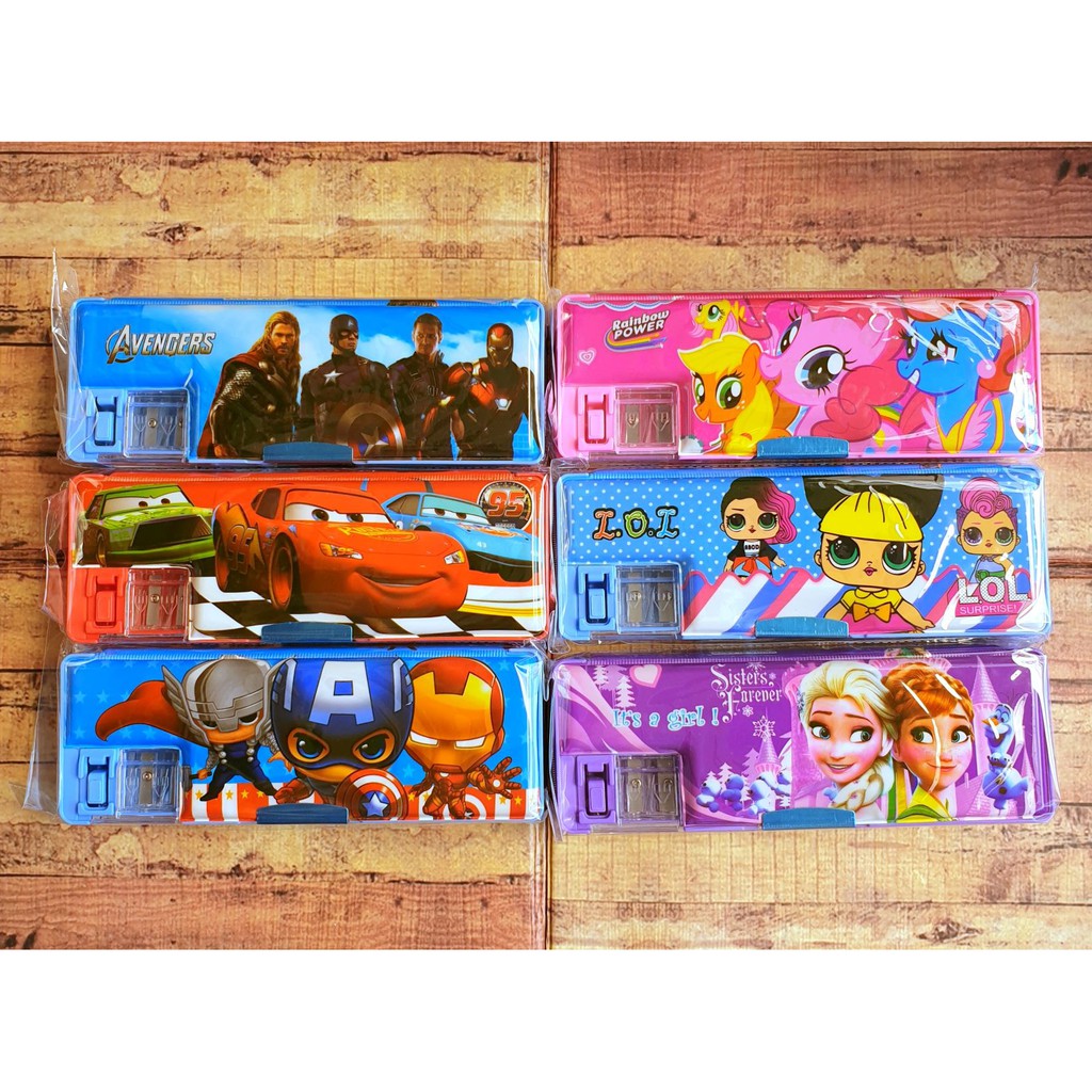 Pensil Case K-1812-01 Frozen, Pony, Lol, Heroes, Cars - Tempat Pensil - Kotak Pensil