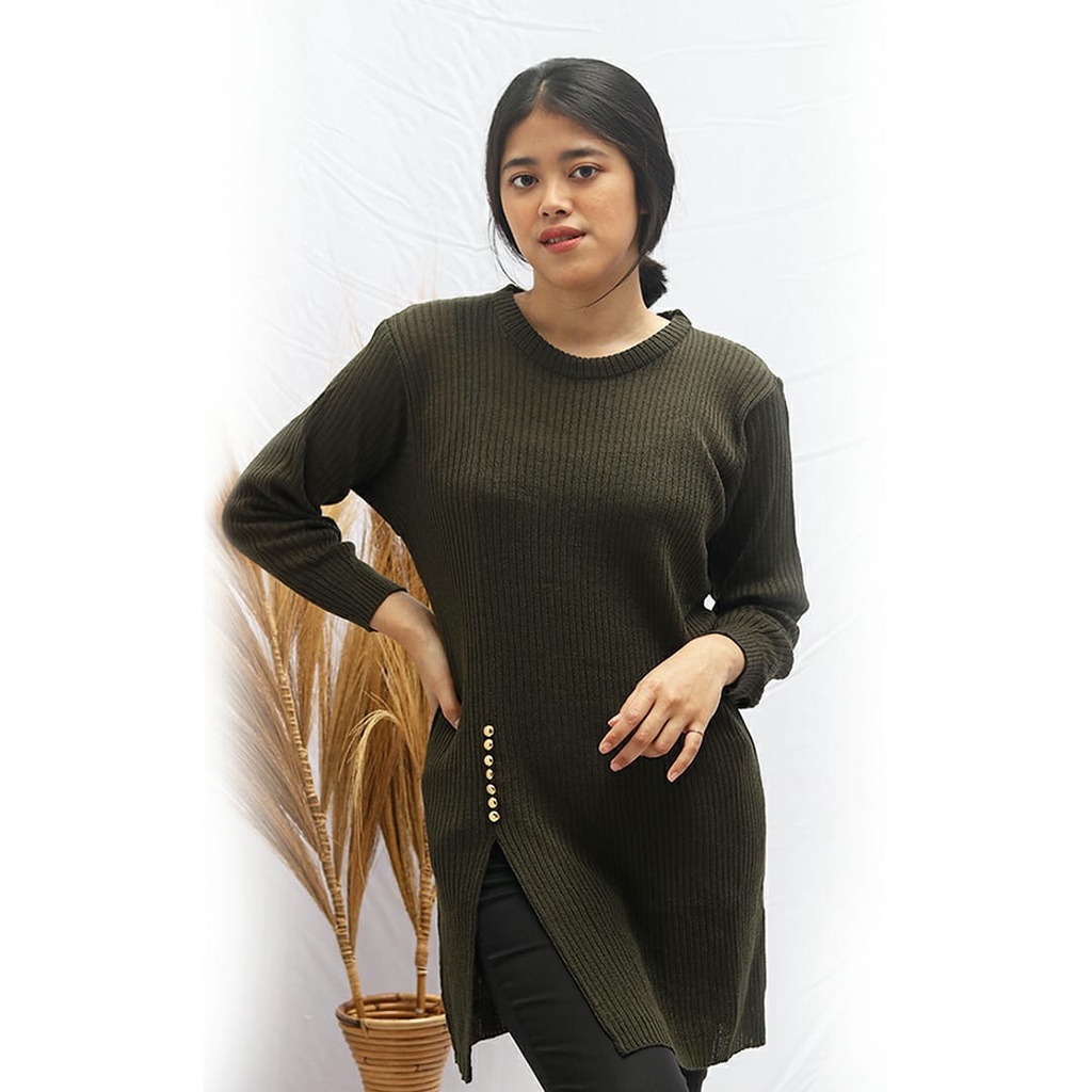 VK__ store Baju Rajut Wanita TUNIK RAJUT / TUNIK SLIT RAJUT / KARENINA TUNIK RAJUT KARENINA TUNIK RA
