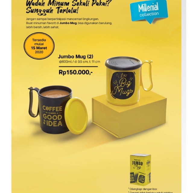Promo tuperware bulan Maret 2020 jumbo Mug 600ml