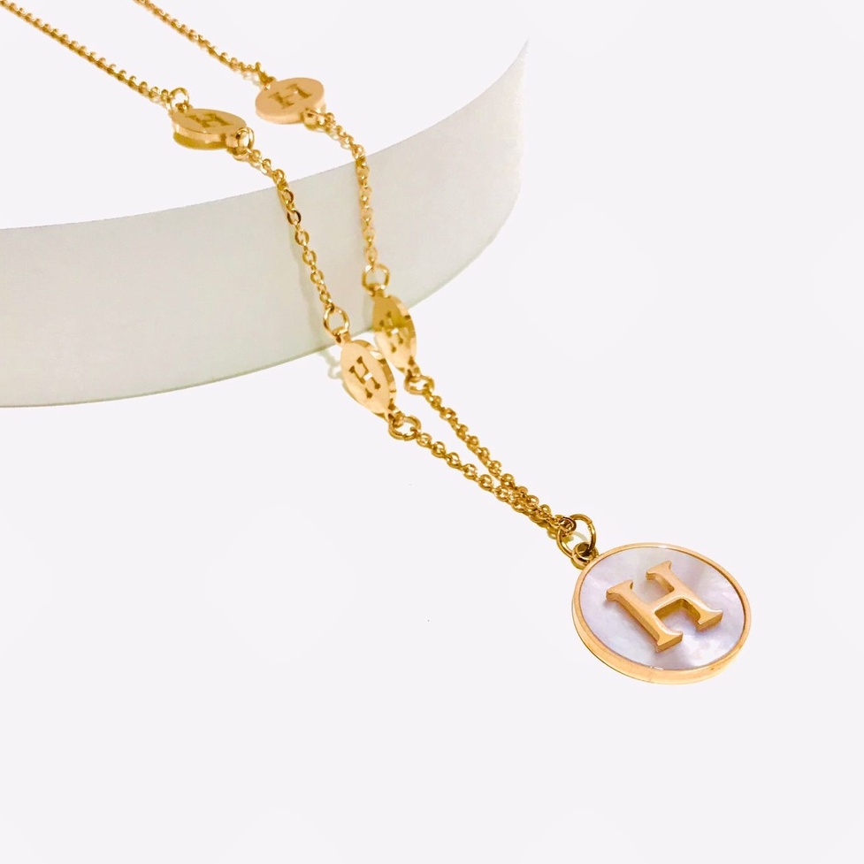 Kalung Titanium Wanita Lapis Emas KT-194