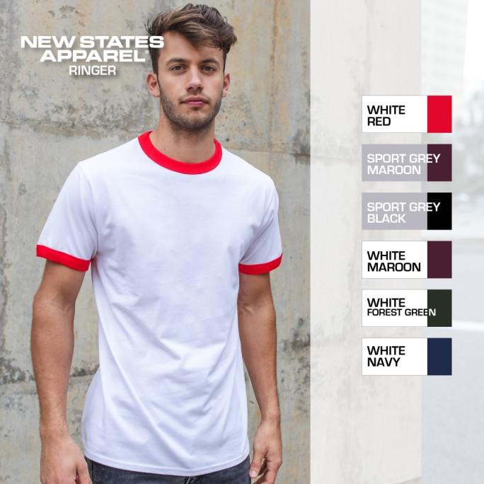 New States Apparel Premium Cotton Ringer 7250