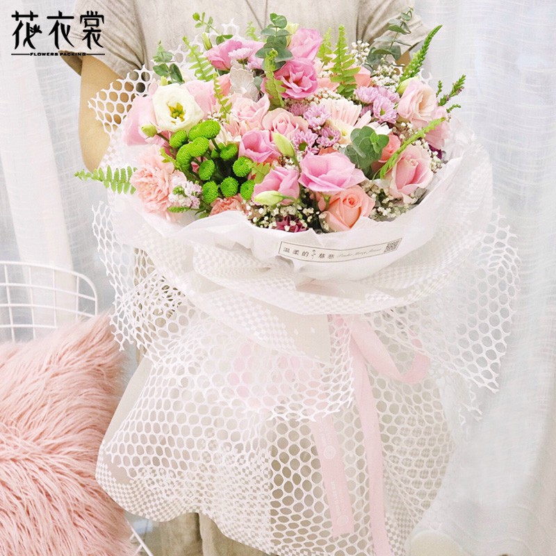 KERTAS BUNGA JALA YXW FLOWER WRAP KAIN JALA PEMBUNGKUS BUKET BOUQUET BUNGA