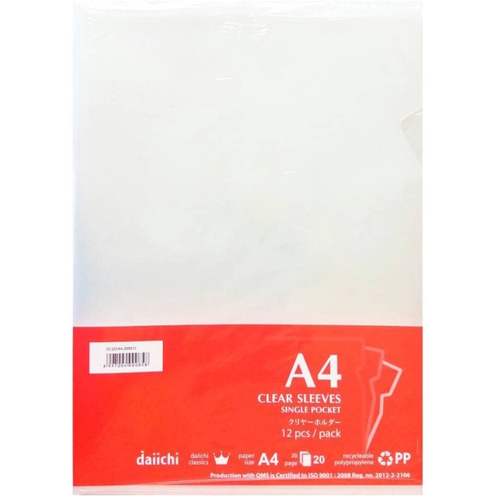 Map Plastik Bening/ Clear Sleeve/ Map L