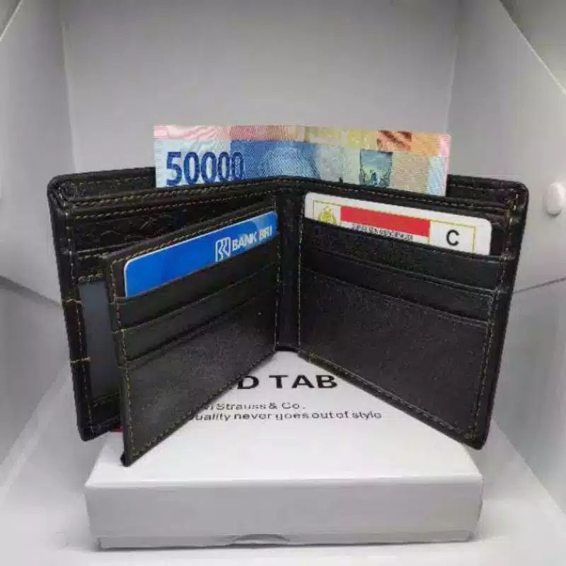 PROMO Dompet Kulit Pria 100% Kulit Asli Garut,Dompet Kulit redtab Kulit Sapi asli