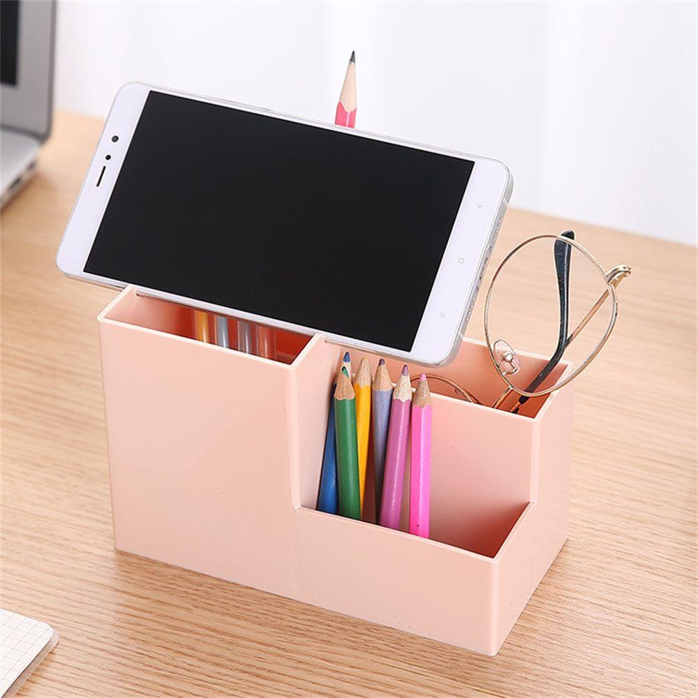 Lanfy Stationery Organizer Kantor Supply Wadah Multifungsi Pen Bracket Pen Holders Phone Standing Make up Brush Holder