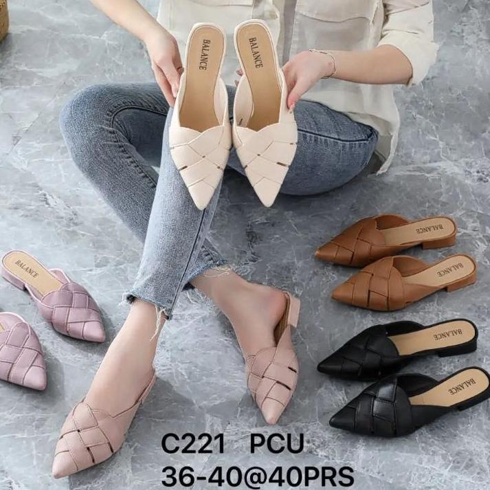 Recomended.. Sepatu Sandal Bustong Jelly Shoes Lancip Wanita Anyam C221