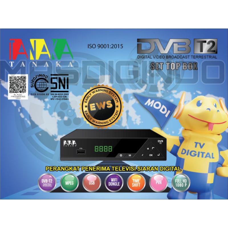 Jual DVB T2 Tanaka STB HD Set Top Box Digital Bisa YouTube MeeCast