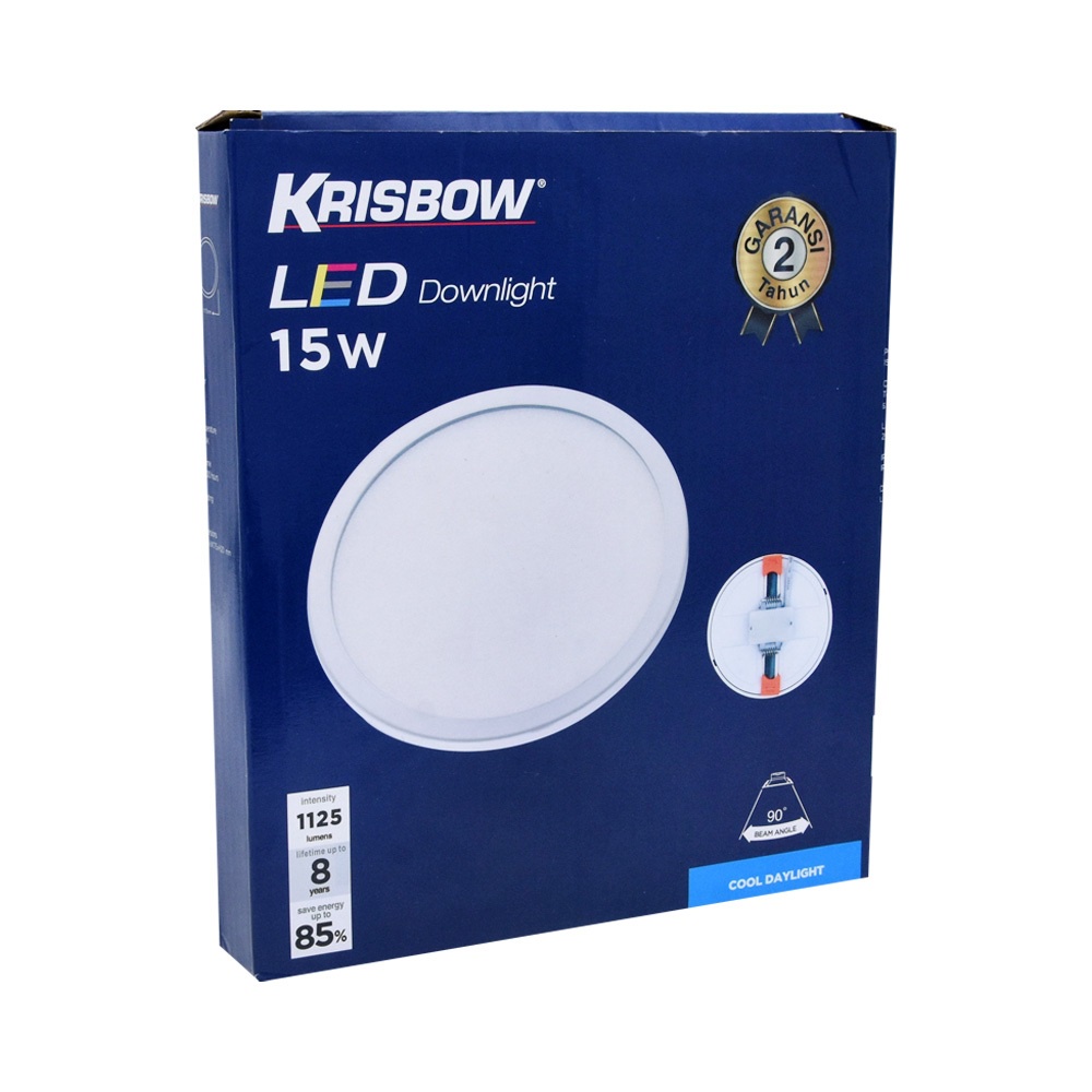 Jual Lampu Downlight Led Round 15w 6500k - Cool Daylight Krisbow ...