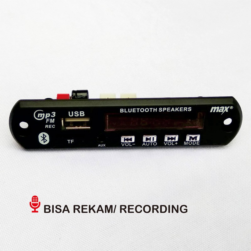 MODUL DECODER MP3 PLAYER USB TF BLUETOOTH FM RADIO 12V RECORD KIT MODUL PAPAN MODUL DECODER MP3