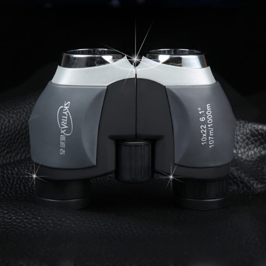 SKYTRAX 10x22 Mini Folding Portable Long Range Binoculars