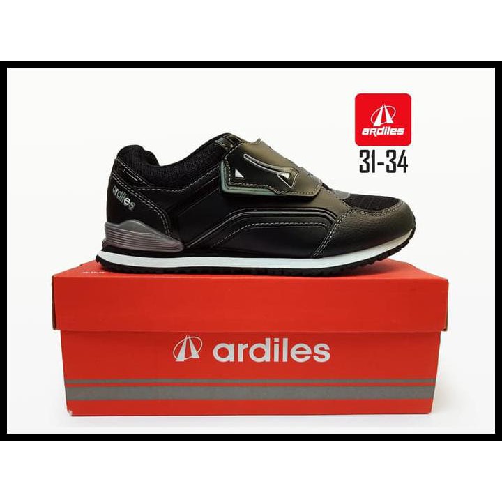 TERPERCAYA SEPATU SEKOLAH ANAK VELCRO ARDILES AIOLOS HITAM SEPATU ANAK SD SMP