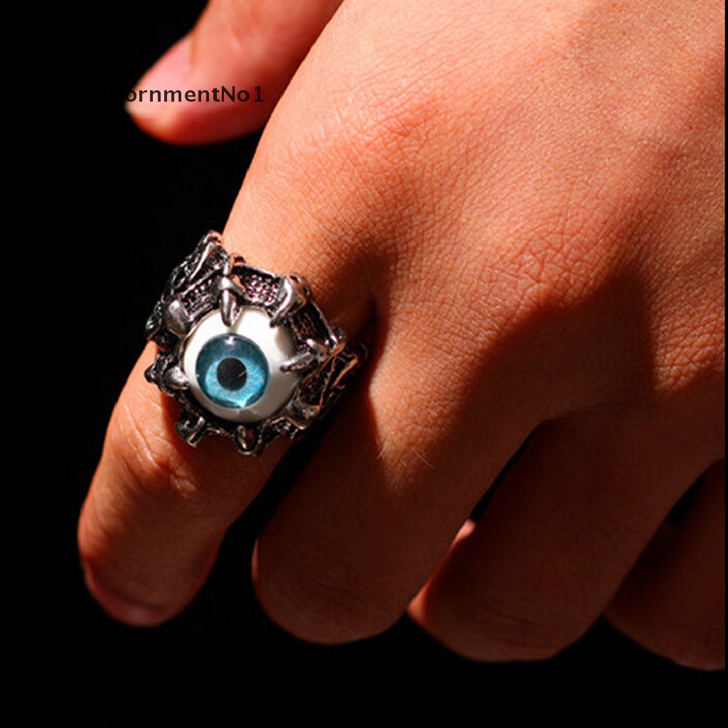 (AdornmentNo1) 1 Pc Cincin Stainless Steel Model Cakar Naga / Tengkorak Gaya Gothic Untuk Pria