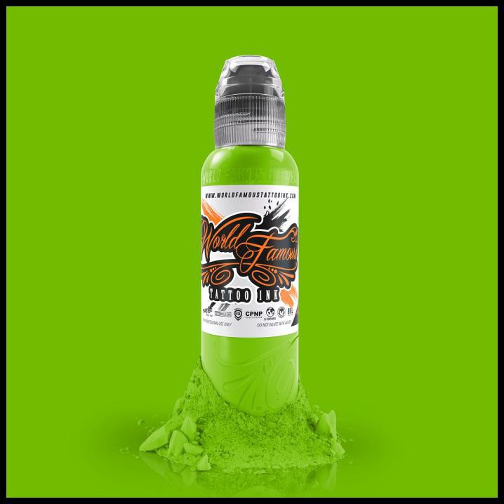 Shazfa.10 | 1Oz Northern Lights Green World Famous Tattoo Ink Original - Tinta